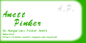 anett pinker business card